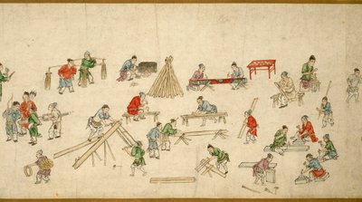 Straßenszenen in Friedenszeiten 太平風會圖 von Zhu Yu