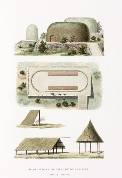 Architektur Gebäude im Dorf Likiliki von Frederick (attr. to) Barnard