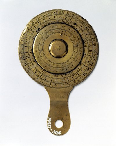 Kalender, ewiger Kalender, Englisch von Ferdinand Georg Waldmuller
