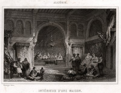 Innenraum in Algerien (Stich) von . .