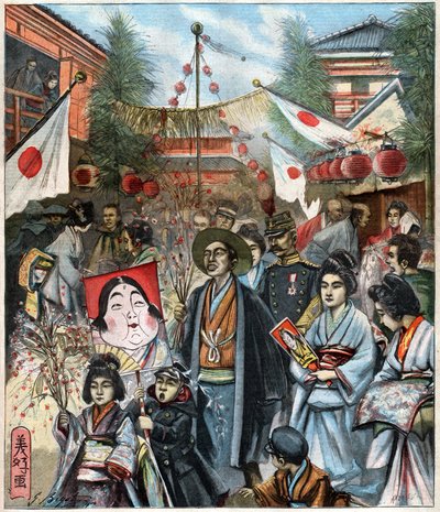 Neujahrstag in Tokio von John Pardon
