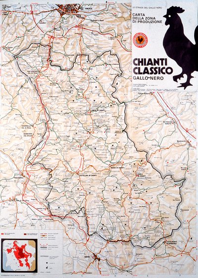Karte des Chianti Classico Gebiets von Henry Charles Fehr