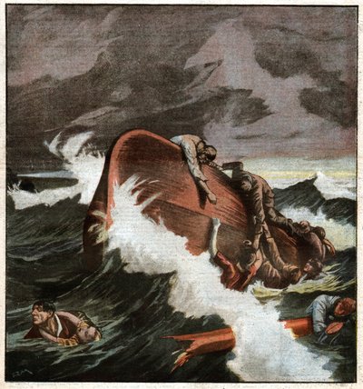 Schiffswrack im Mittelmeer von Ferdinand Georg Waldmuller