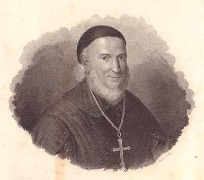 Porträt des italienischen Bischofs Adeodato Turchi (1724-1803), Kupferstich von G. Guzzi nach einem Gemälde von Francesco Vicira von William Walcutt