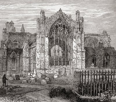 Abtei St. Mary, Melrose, Roxburghshire, Scottish Borders, Schottland von . .