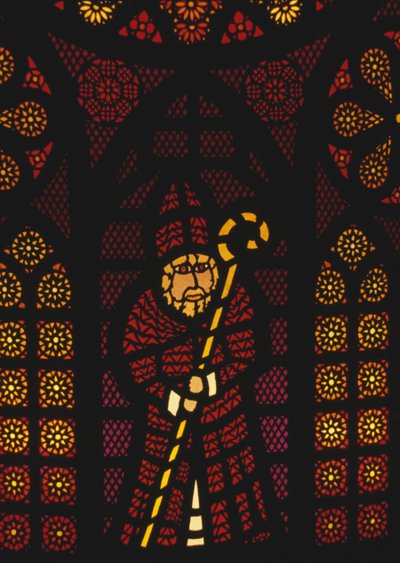 St. Nikolaus, Glasfenster in der Kirche von Küsnacht, Kanton Zürich, Schweiz von William Walcutt