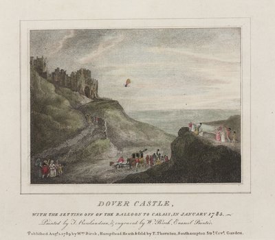 Die erste Kanalüberquerung mit einem Ballon, 7. Januar 1785 von Frederick (attr. to) Barnard
