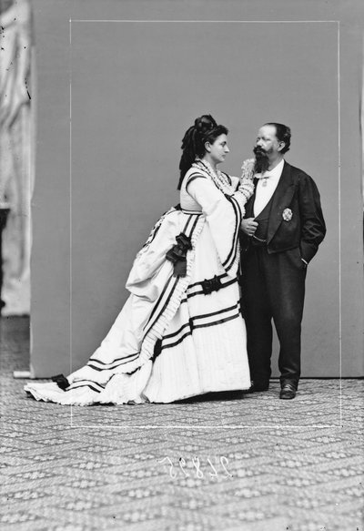 Vittorio Emanuele II mit Rosa Vercellana, Gräfin von Mirafiori von Henry Charles Fehr