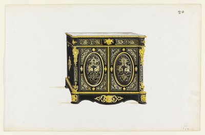 Design für ein Kabinett im Boulle-Stil von Pagny