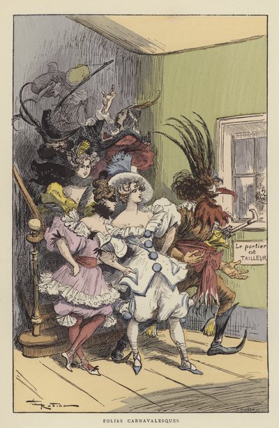 Karnevalstreiben von after Albert Robida