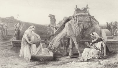 Rebekka und Eliezer von after Alexandre Cabanel