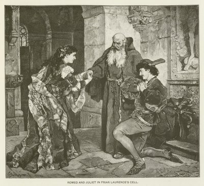 Romeo und Julia in der Zelle von Pater Laurence von after Carl Ludwig Friedrich Becker