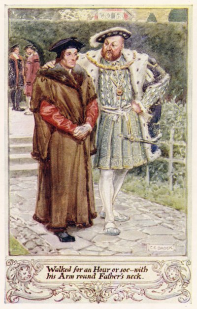 Ging eine Stunde oder so mit seinem Arm um den Hals des Vaters von after Charles Edmund Brock