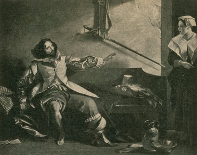 Charles Dickens als Captain Bobadil, in Jeder in seiner Laune von after Charles Robert Leslie