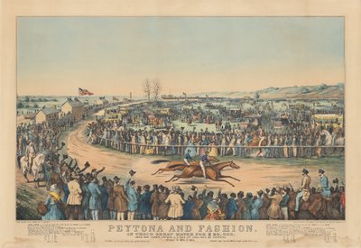 Peytona und Fashion: In ihrem großen Rennen um $20.000. Über den Union Course L.I. 13. Mai 1845, gewonnen von Peytona. Zeit 7:39 3/4, 7:45 1/4 von after Charles Severin