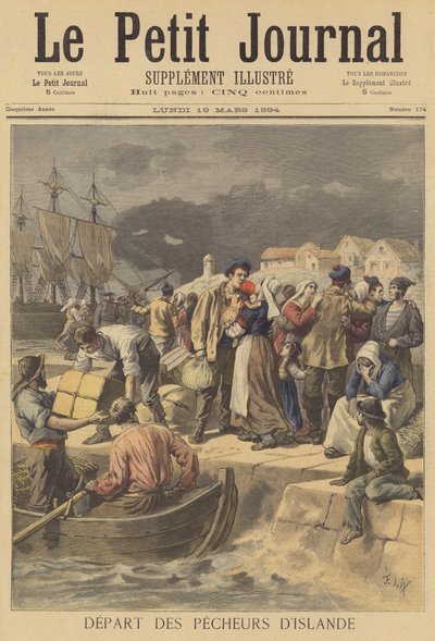 Die Fischer von Island bereiten sich auf die Ausfahrt vor von after Frederic Theodore Lix