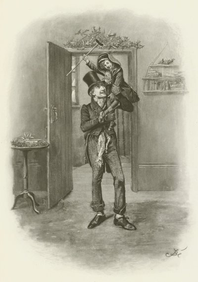Bob Cratchit und Tiny Tim von after Frederick Barnard