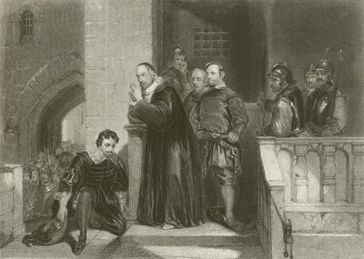 Erzbischof Laud segnet Strafford von after George Cattermole