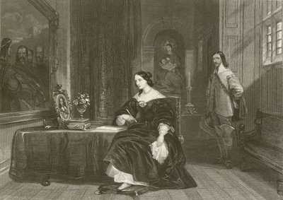 Königin Henrietta bittet für Karl I. von after George Cattermole