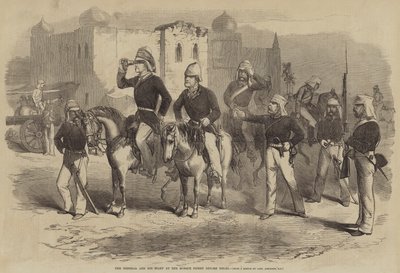 Der General und sein Stab am Moscheeposten vor Delhi von after George Francklin Atkinson