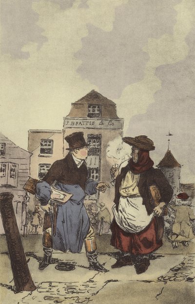 Metzger - Fischhändler von after Henri Bonaventure Monnier