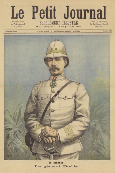General Dodds, Kommandant der französischen Truppen in Dahomey von after Henri Meyer