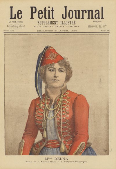 Marie Delna in Vivandière an der Opéra-Comique von after Henri Meyer