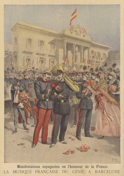 Beliebte Freundschaftsdemonstrationen gegenüber Frankreich in Spanien von after Henri Meyer
