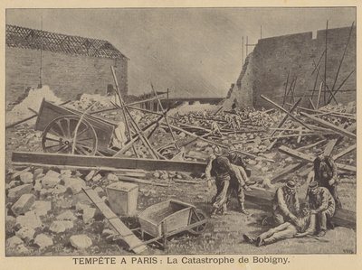 Sturmschäden in Bobigny, Paris von after Henri Meyer
