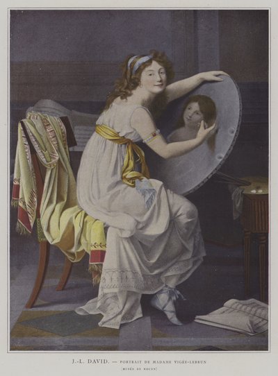 Porträt von Madame Vigée-Lebrun von after Jacques Louis David