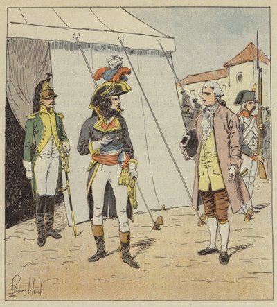 Es ist zu spät, sagte der General und zog seine Uhr von after Louis Charles Bombled