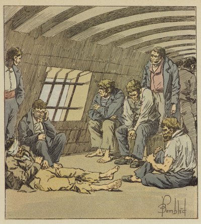 Die meisten unserer guten Matrosen waren in England gefangen von after Louis Charles Bombled