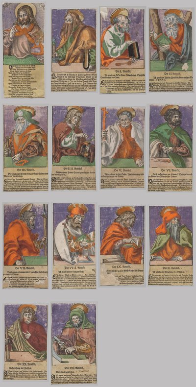 Christus, die zwölf Apostel und der Heilige Paulus von after Lucas Cranach the Elder