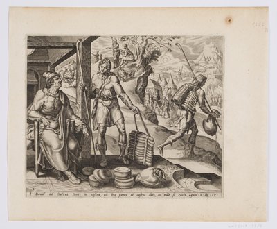 Jesse sendet David mit Geschenken zu seinen Brüdern von after Maarten van Heemskerck