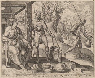 Jesse schickt David ins Lager von after Maerten van Heemskerck