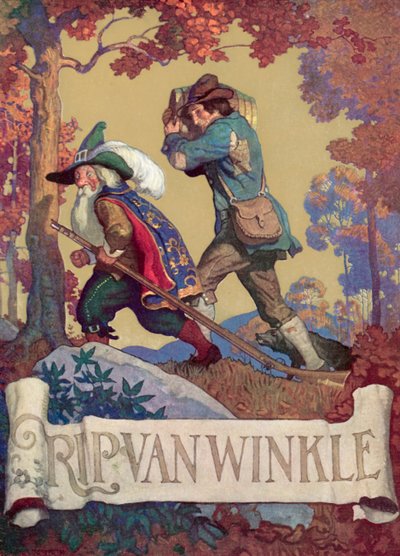 Titelillustration für Rip Van Winkle von after Newell Convers Wyeth