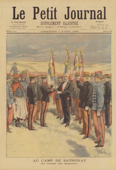 Militärzeremonie im Camp von Sathonay von after Oswaldo Tofani