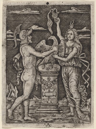 Weihe eines Adlers von after Peregrino da Cesena