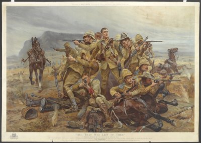 Alles, was von ihnen übrig blieb, 17. Lancers bei Modderfontein, 17. September 1901 von after Richard Caton II Woodville