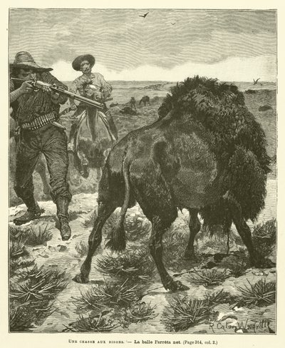 Eine Bisonjagd von after Richard Caton II Woodville