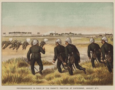 Erkundung der feindlichen Position bei Kafrdowar, 5. August von after Richard Simkin