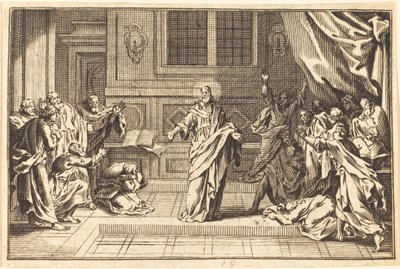 Christus erscheint seinen Jüngern von after Sébastien Le Clerc I
