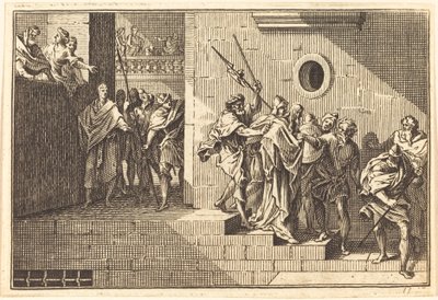 Herodes schickt Christus zurück zu Pilatus von after Sébastien Le Clerc I