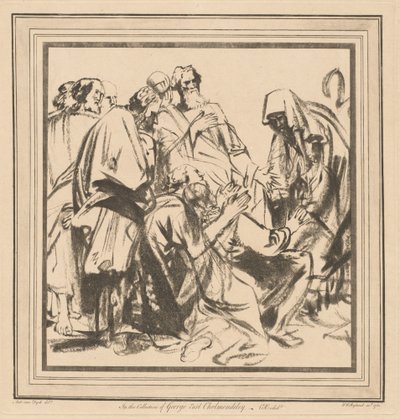Jakob wird überredet, Benjamin mit seinen Brüdern nach Ägypten zu schicken von after Sir Anthony van Dyck William Wynne Ryland