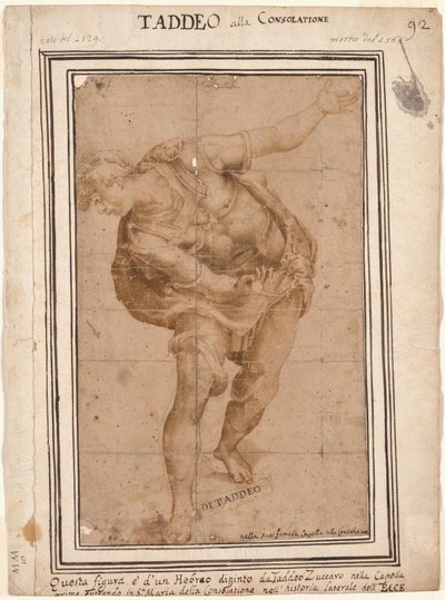 Ein Hebräer, aus Christus dem Volk gezeigt (recto) von after Taddeo Zuccaro