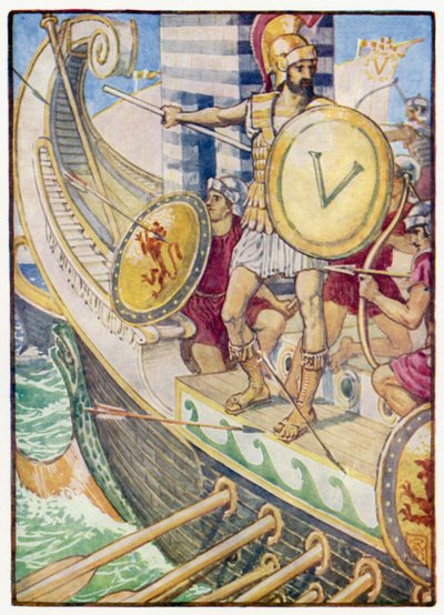 Er wurde zum Ziel für jeden Pfeil von after Walter Crane