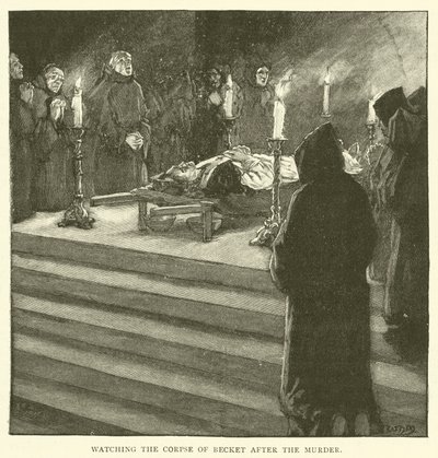 Überwachung der Leiche von Becket nach dem Mord von after William Henry Margetson