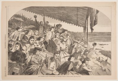 Unsere Badeorte – Pferderennen in Saratoga von after Winslow Homer