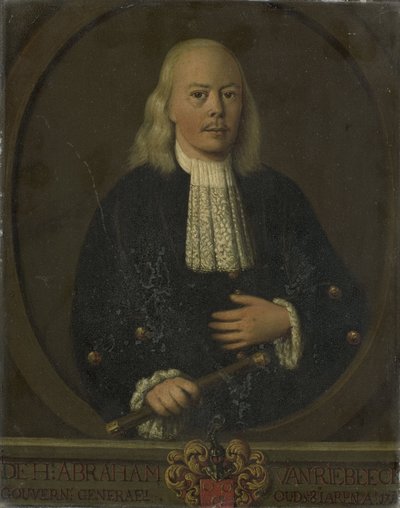 Porträt von Abraham van Riebeeck, Generalgouverneur der Niederländischen Ostindien-Kompanie von anonymous (copy after)