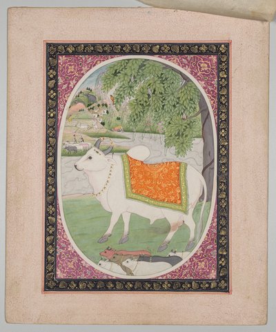 Stier, aus einer Mandi-Astrologie-Serie von attributed to Sanju